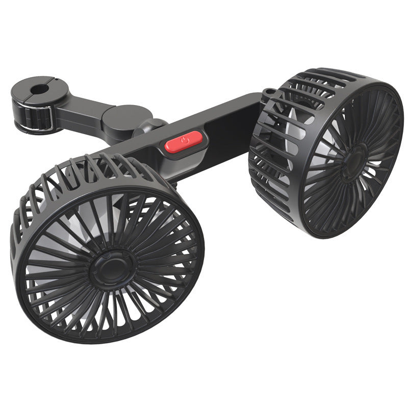 Car accessories car fan powerful 12V24VUSB interface double-head electric fan universal car rear seat back