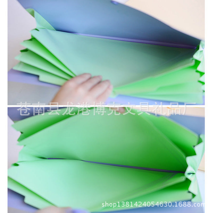 Love の smile 5 into the folder Korean A4 file bag file folder test paper folder storage bag organ bag