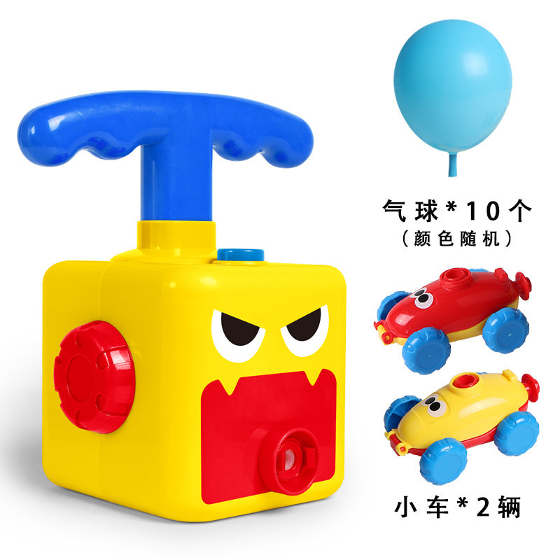 Powered balloon car Douyin hot selling children's inertia press balloon powered car puzzle new strange car toy