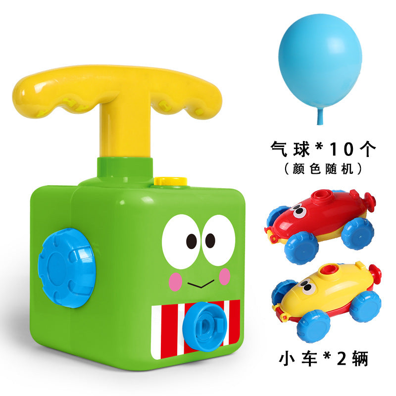 Powered balloon car Douyin hot selling children's inertia press balloon powered car puzzle new strange car toy
