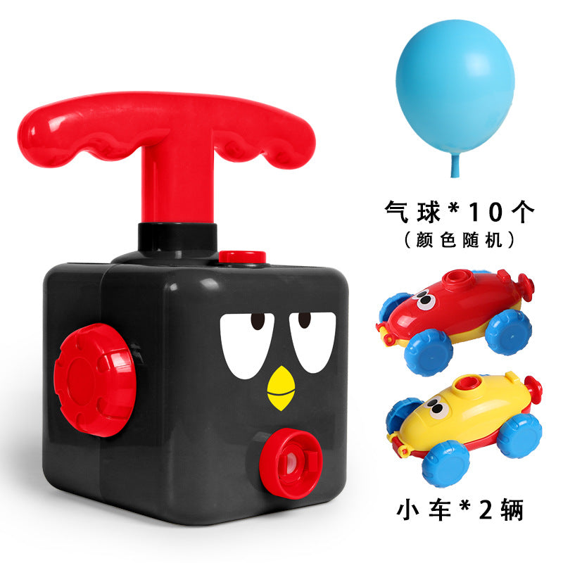 Powered balloon car Douyin hot selling children's inertia press balloon powered car puzzle new strange car toy