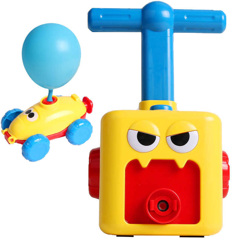 Powered balloon car Douyin hot selling children's inertia press balloon powered car puzzle new strange car toy