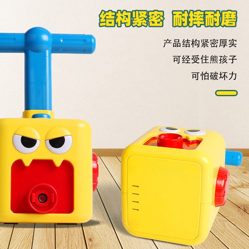 Powered balloon car Douyin hot selling children's inertia press balloon powered car puzzle new strange car toy