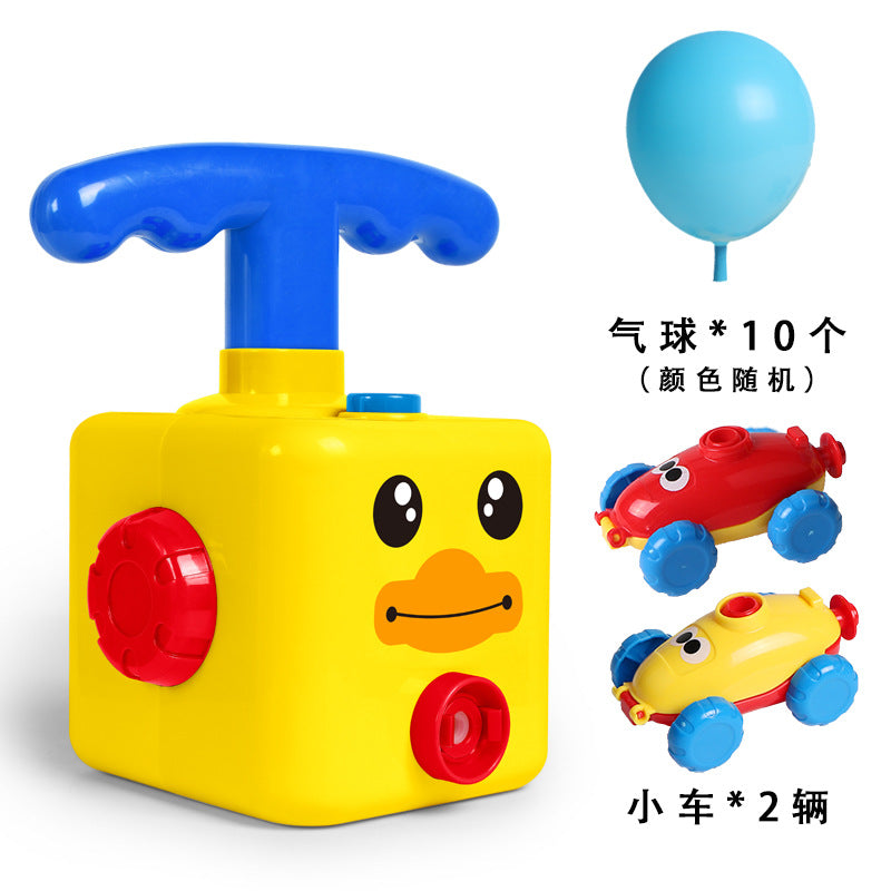 Powered balloon car Douyin hot selling children's inertia press balloon powered car puzzle new strange car toy