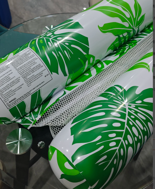 Cross-border spot swimming pool inflatable floating raft, foldable striped floating bed, water park hammock, single lounge chair floating raft