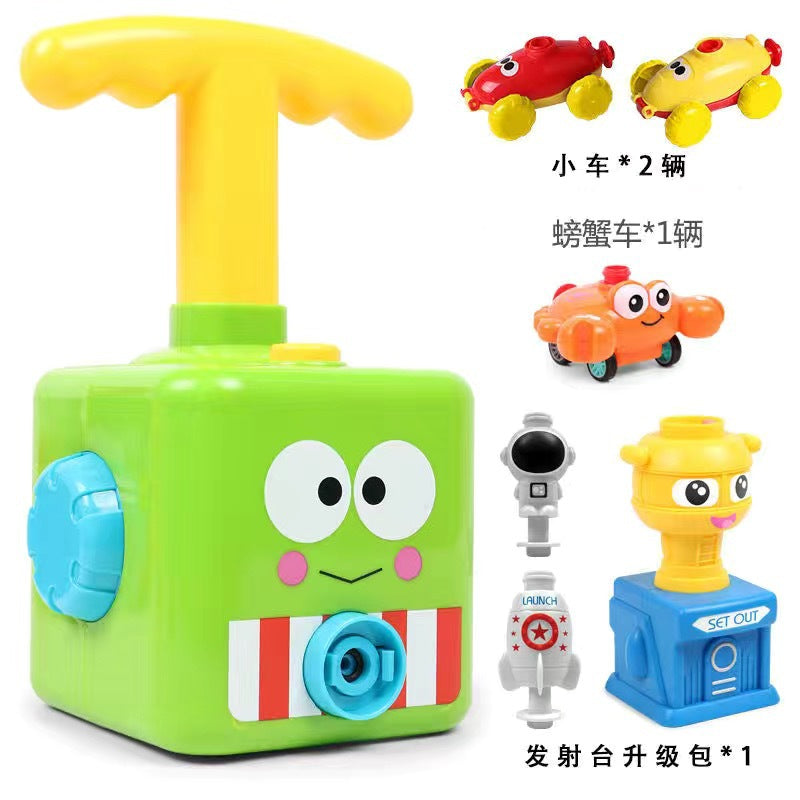 Powered balloon car Douyin hot selling children's inertia press balloon powered car puzzle new strange car toy