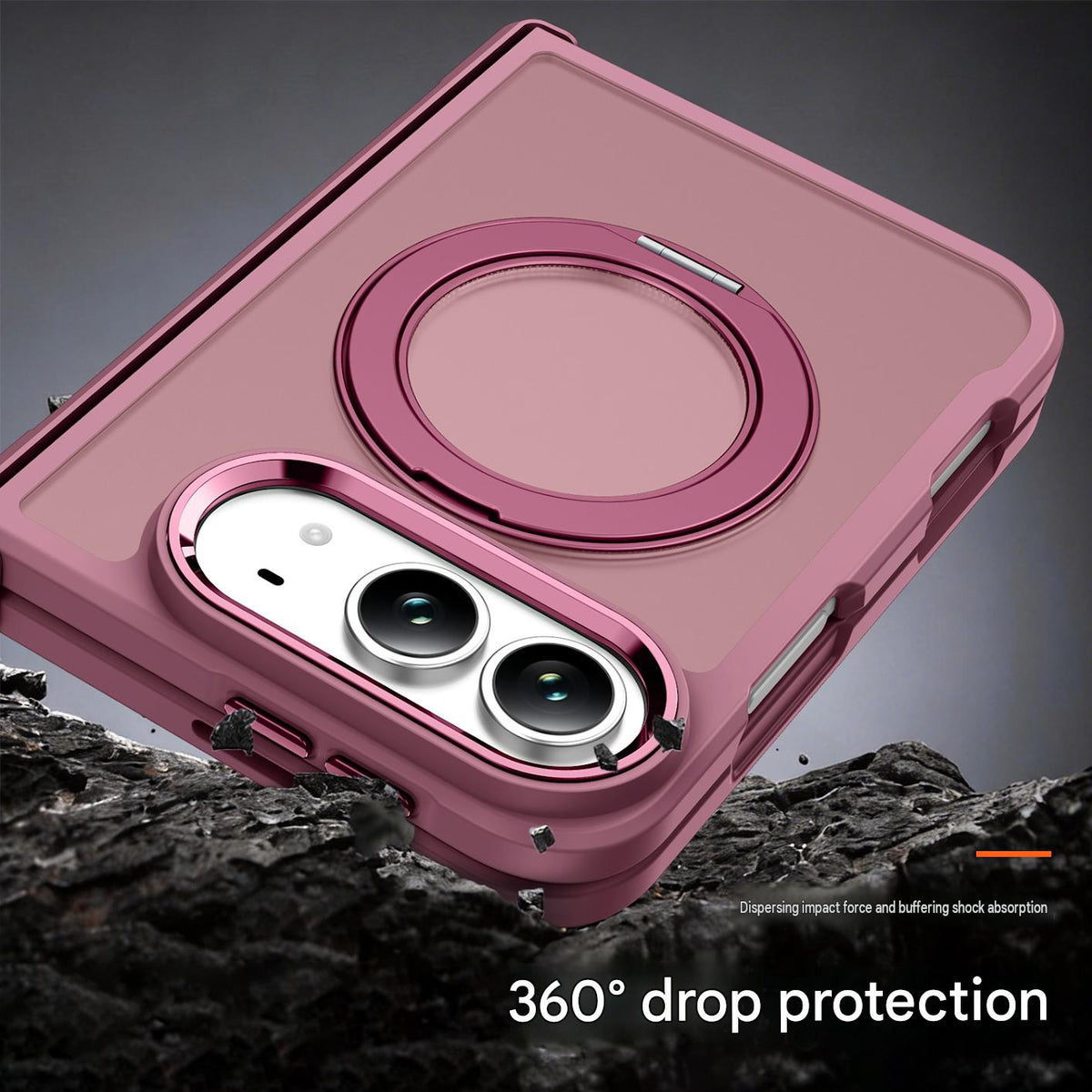 Cross-border applicable Apple 18-fold phone case iPhone Duo skin-feel stand case magnetic case custom protective case