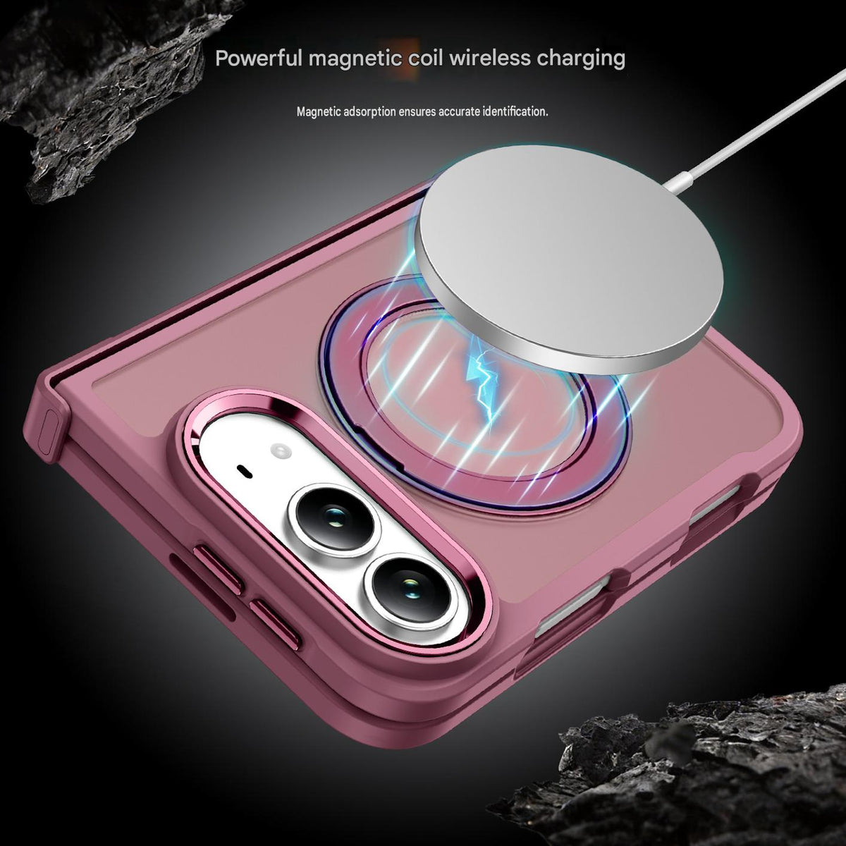 Cross-border applicable Apple 18-fold phone case iPhone Duo skin-feel stand case magnetic case custom protective case