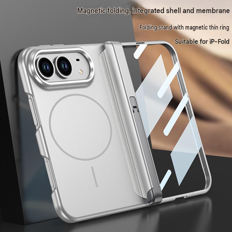 Compatible with Apple Fold foldable phone case, magnetic folding full-coverage case, wireless built-in charging.