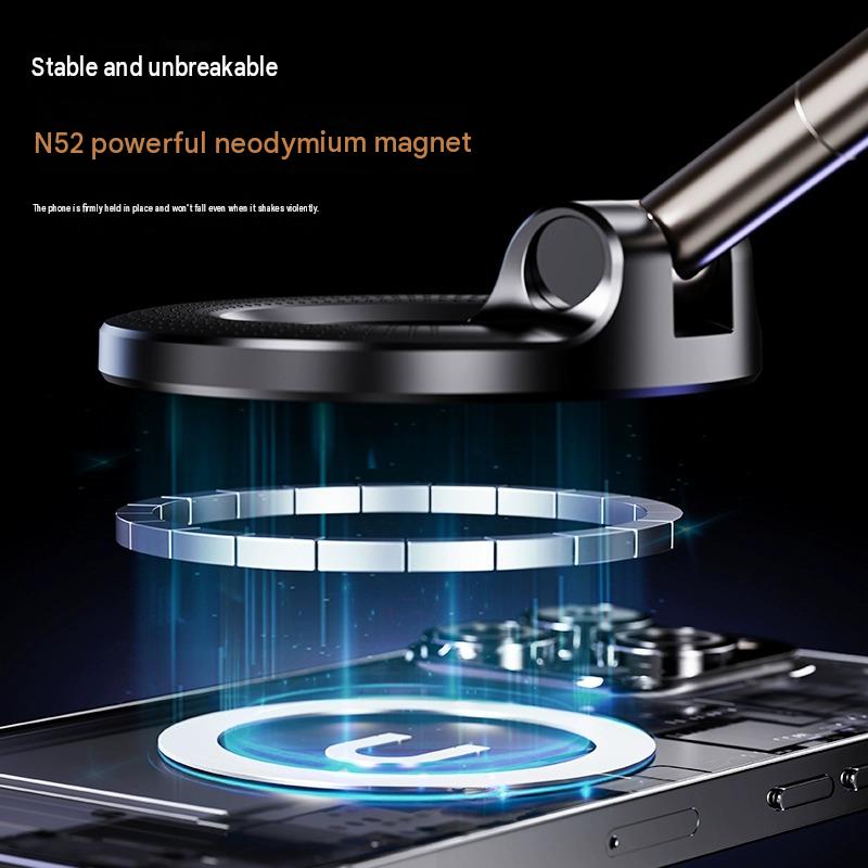 2025 New Universal Car Phone Holder, Multifunctional 360-Degree Rotating Folding Vacuum Magnetic Holder