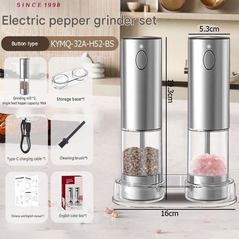 Cross-border charging grinder electric rose salt pepper flax seed grinder household wireless electric grinder