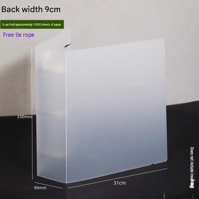 Amazon extra-large capacity A4 punch PP folder, 3-hole transparent binder, document booklet printing logo.