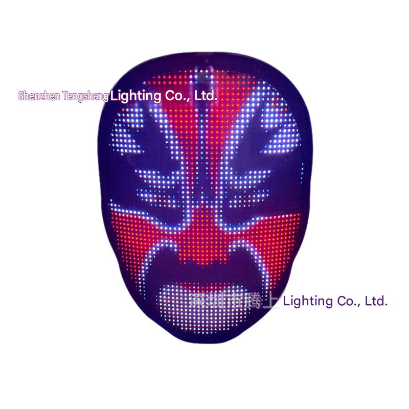 Consult Youli Technology Mask Full Face Lighting APP Sensing Face Changing LED Halloween Cosplay Cyberpunk