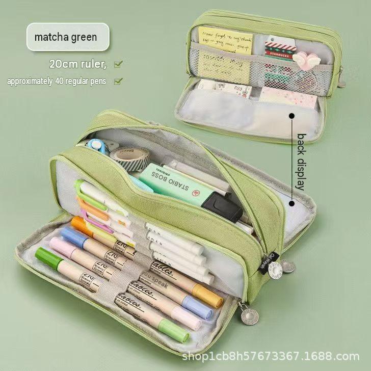 Amazon Korean version pencil case boy and girl pencil case pencil case junior high school students ins simple cute large capacity wholesale