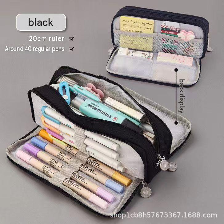Amazon Korean version pencil case boy and girl pencil case pencil case junior high school students ins simple cute large capacity wholesale