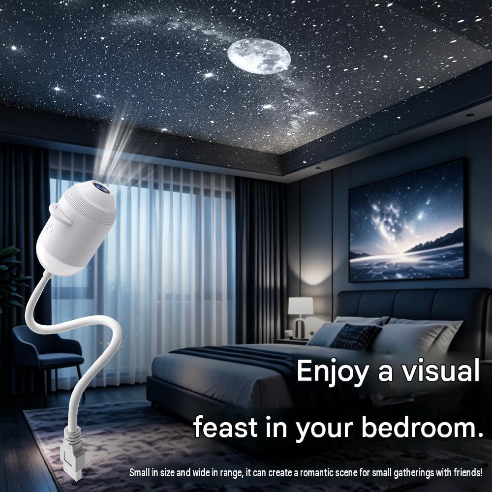 Cross-border best-selling USB starry sky projection light for car interiors, home and bedroom night lights, romantic galaxy LED ambient light