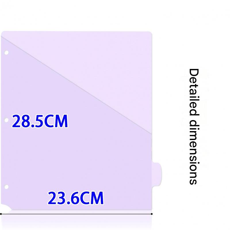 Amazon Best Seller: Three-hole Folder, PP Classified Index Page, Macaron Color Document Protector Bag