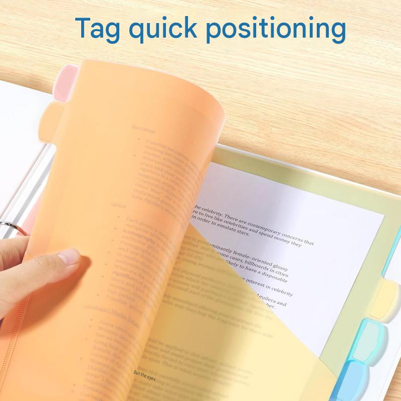 Amazon Best Seller: Three-hole Folder, PP Classified Index Page, Macaron Color Document Protector Bag