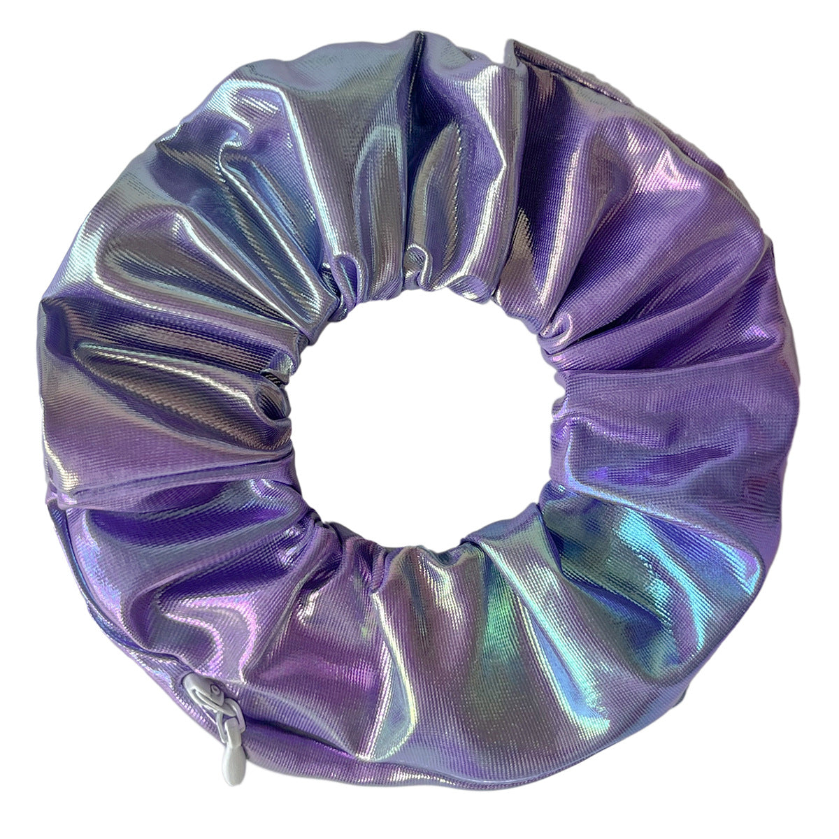 Vibrant Thick PU Invisible Zipper Scrunchie Hair Tie, Cross-border E-commerce, Amazon Zipper Hair Tie Wholesale, Hair Accessories