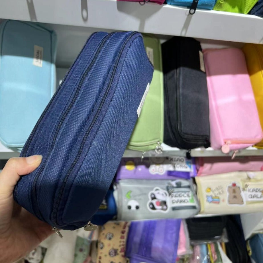 Amazon Korean version pencil case boy and girl pencil case pencil case junior high school students ins simple cute large capacity wholesale