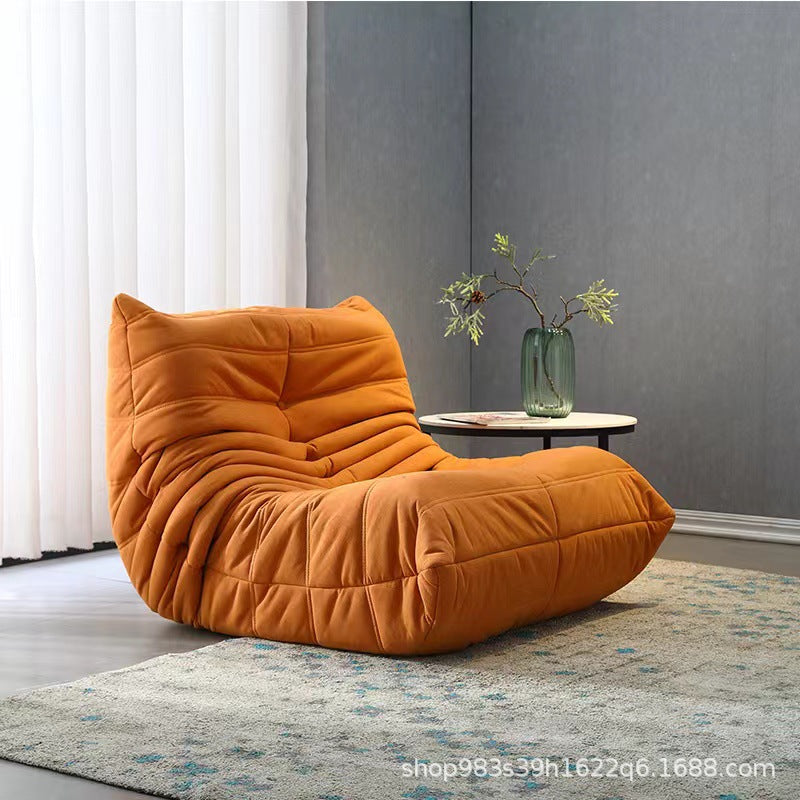 One piece generation caterpillar lazy sofa light luxury togo sleepable home bedroom living room balcony technology cloth velvet