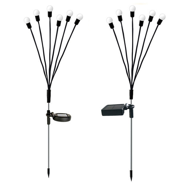 Cross-border solar firefly light wind-driven lawn light garden garden light decoration LED swing ball ground light