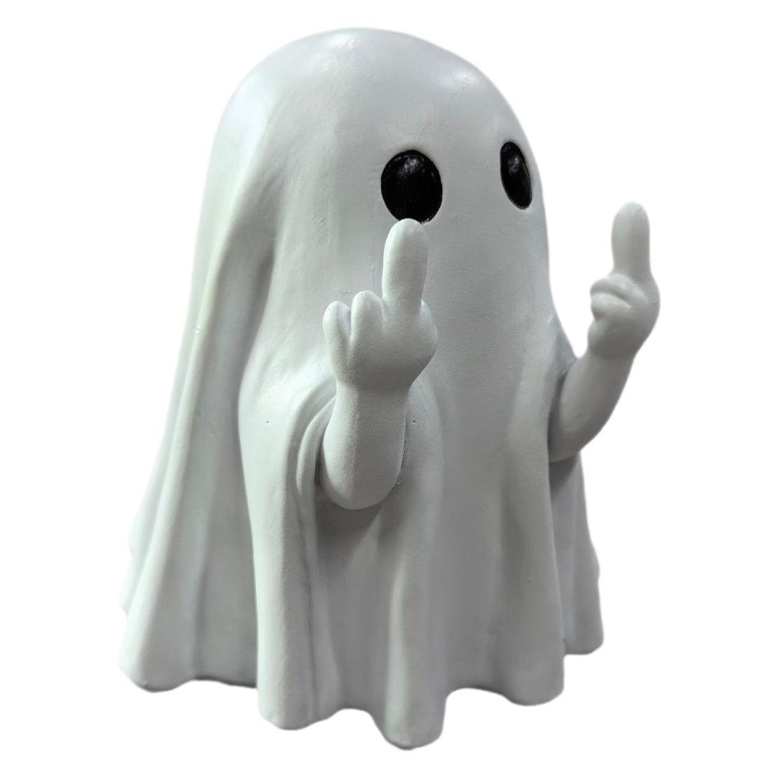 New cross-border Middle Finger Cute Ghost Halloween Resin Craft Ornament