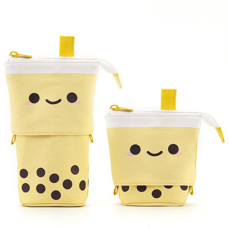 Cute, simple, stylish, multi-functional creative pen holder and pencil case, student stationery, variable drop-down canvas pencil case