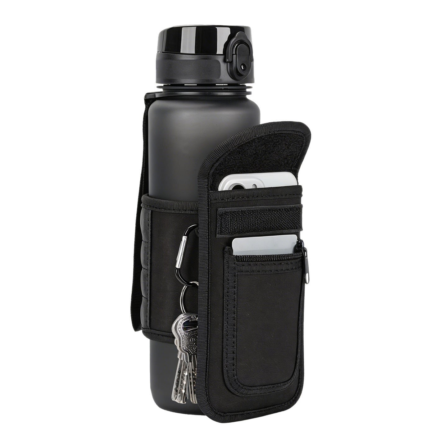 Cross-border fitness diving material magnetic cup sleeve, multi-functional portable outdoor sports heat-insulating non-slip insulated water bottle bag