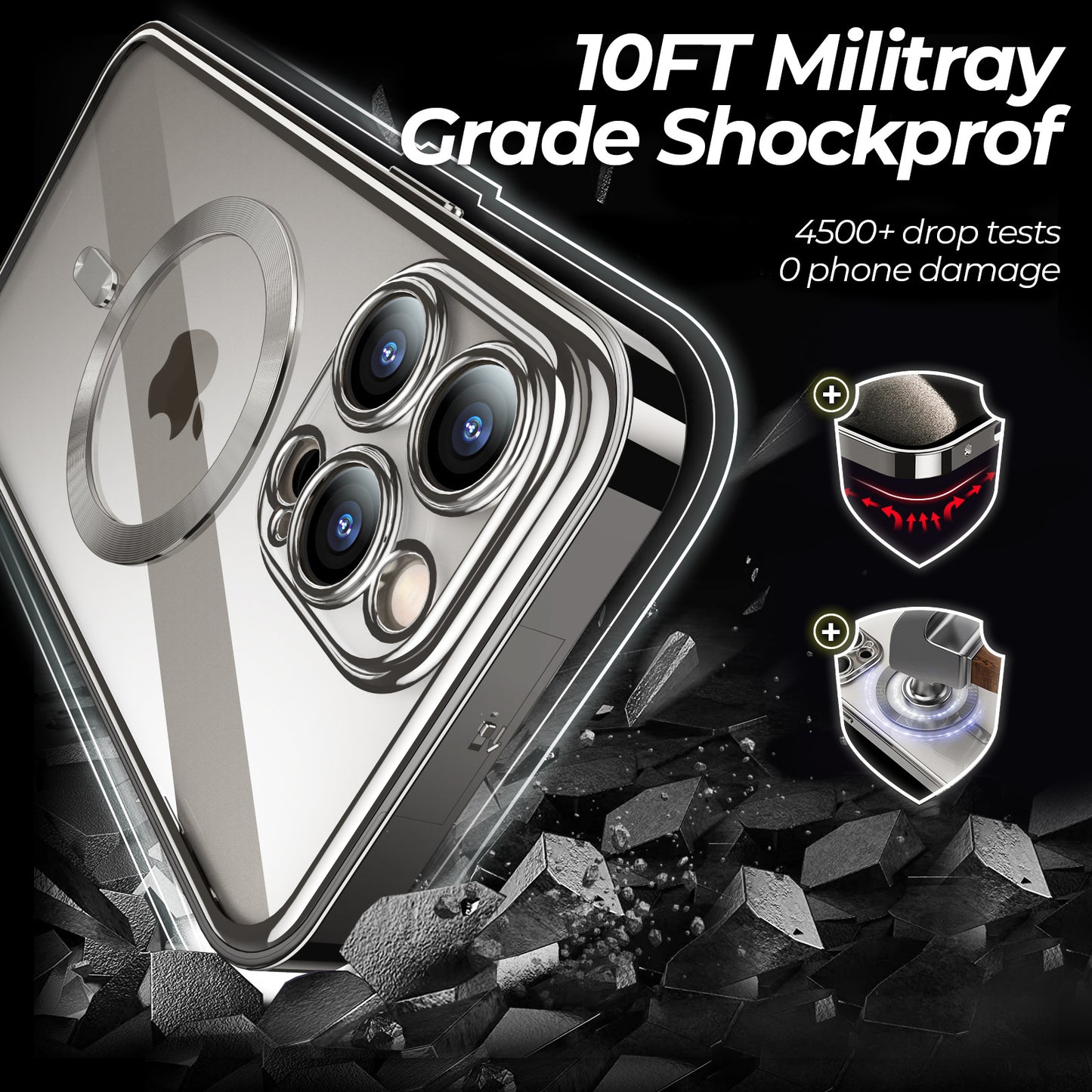 Suitable for iPhone15Pro Magsafes mobile phone case Apple 12 3 4 snap buckle Magneto magnetic metal case
