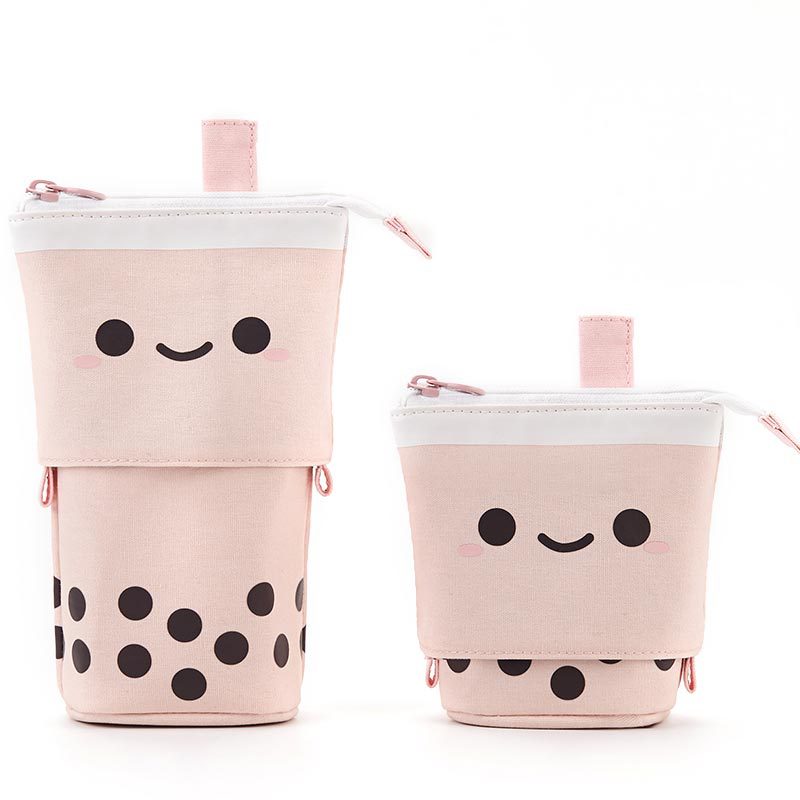 Cute, simple, stylish, multi-functional creative pen holder and pencil case, student stationery, variable drop-down canvas pencil case