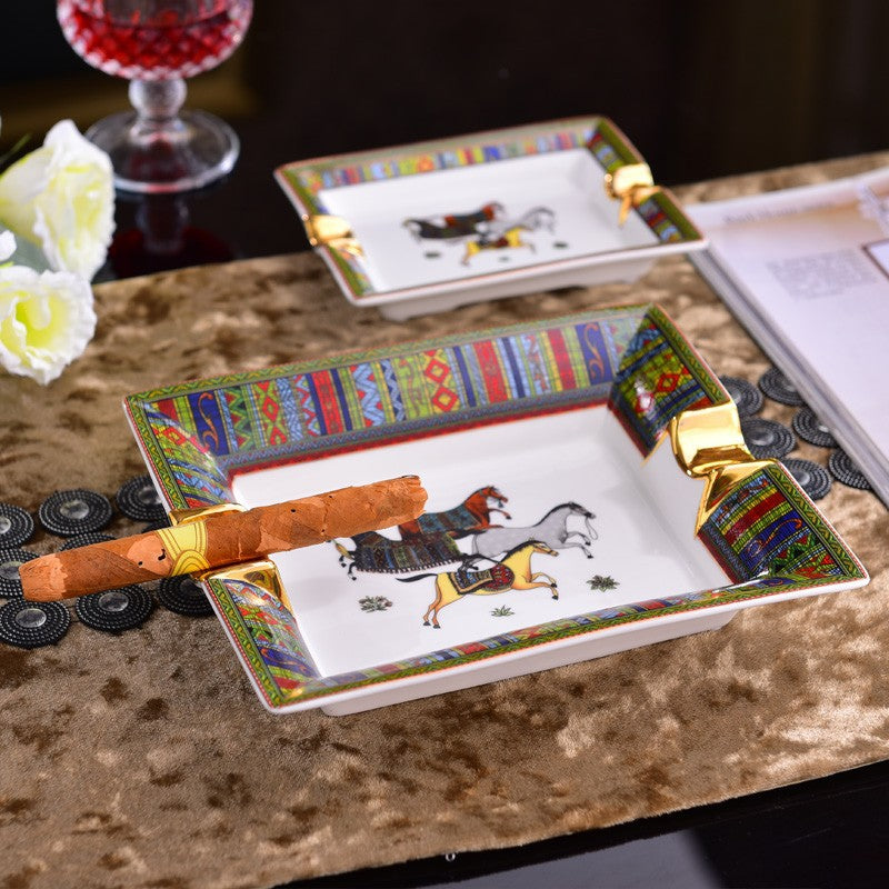 Wholesale cross-border e-commerce European-style light luxury cigar ashtray large ashtray personality creative home living room hotel