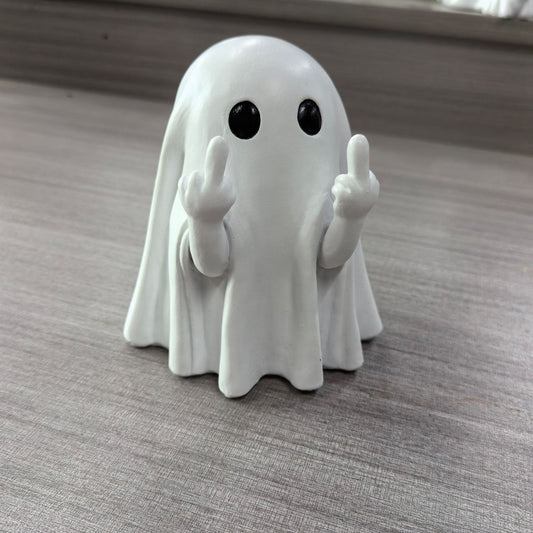 New cross-border Middle Finger Cute Ghost Halloween Resin Craft Ornament