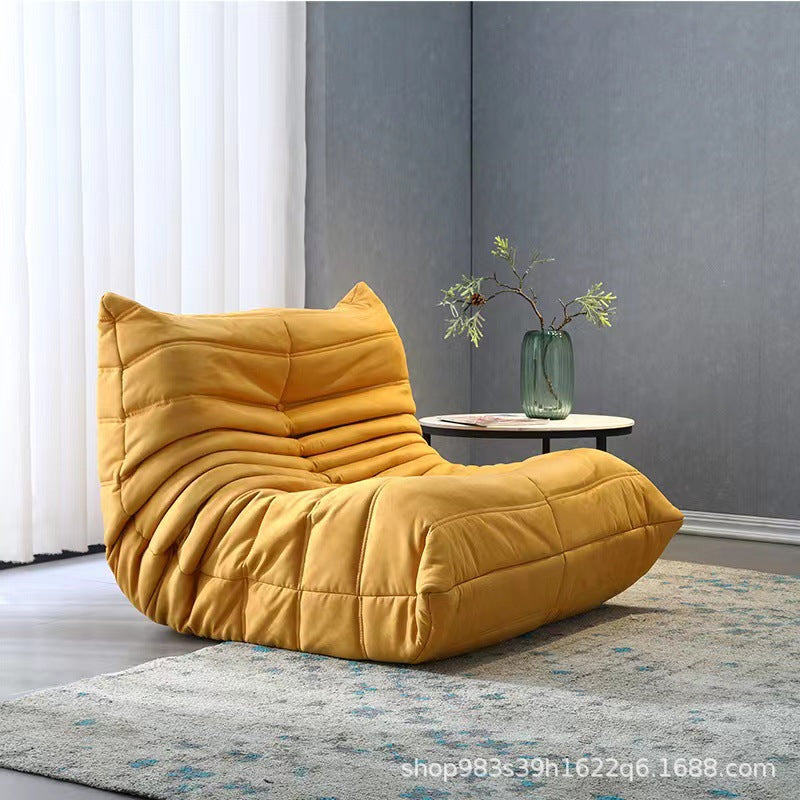 One piece generation caterpillar lazy sofa light luxury togo sleepable home bedroom living room balcony technology cloth velvet