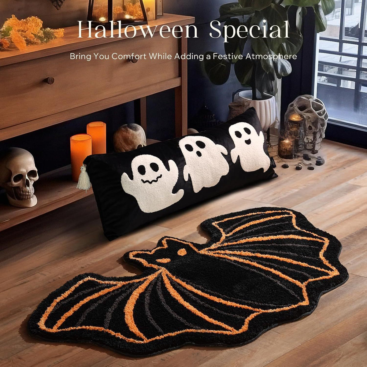 In stock, labeled, dropshipping available Halloween floor mats, faux cashmere foot mats, absorbent and stain-resistant bathroom mats, decorative doormats.