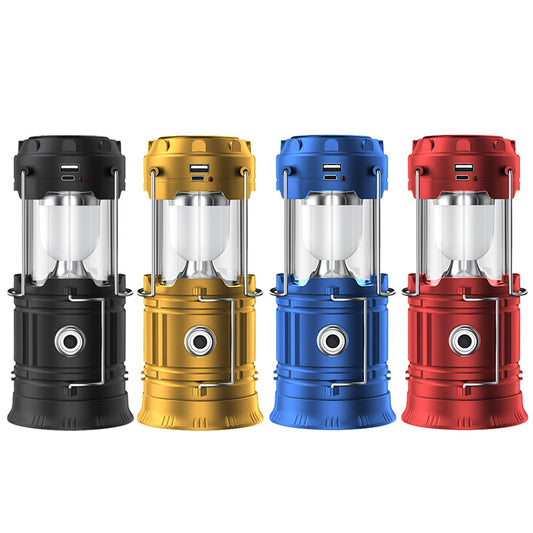 Solar camping light outdoor lighting LED lantern rechargeable tent light multifunctional portable emergency light strong light