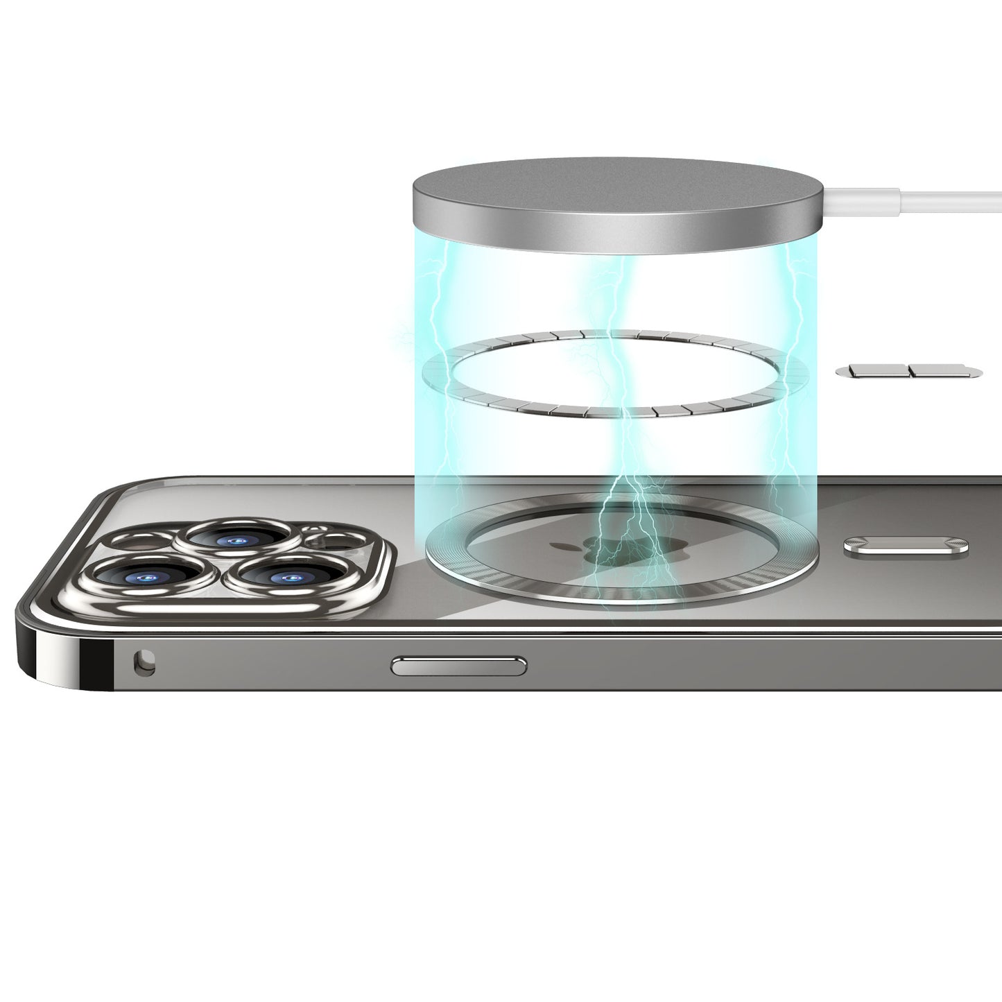 Suitable for iPhone15Pro Magsafes mobile phone case Apple 12 3 4 snap buckle Magneto magnetic metal case