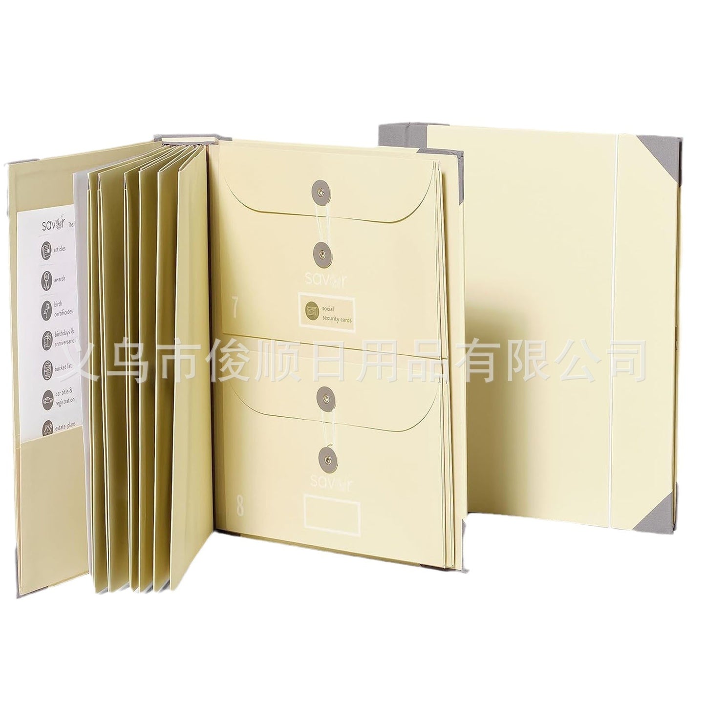Cross-border In Case I Go Missing Binder Manila Pocket File Accordion Storage Folder