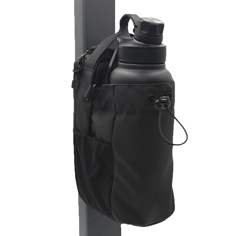 Cross-border hot-selling fitness magnetic water bottle bag water cup messenger bag gym phone key storage bag source spot