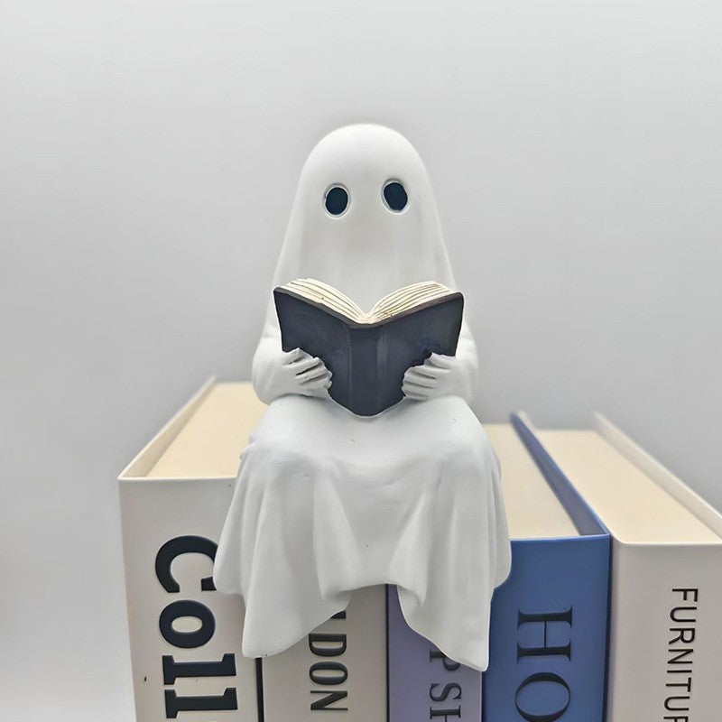 New cross-border Middle Finger Cute Ghost Halloween Resin Craft Ornament