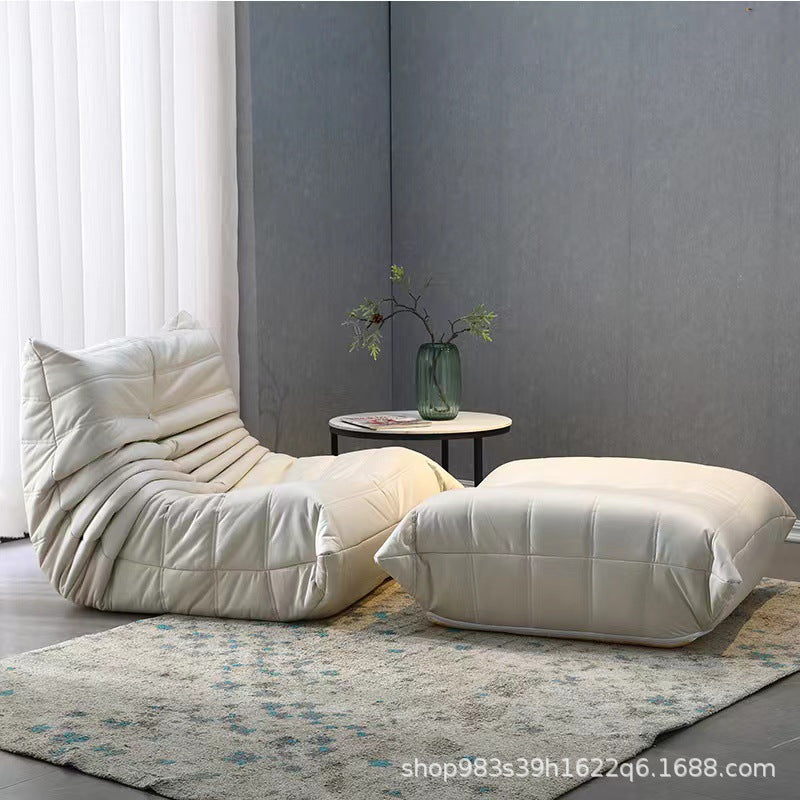 One piece generation caterpillar lazy sofa light luxury togo sleepable home bedroom living room balcony technology cloth velvet