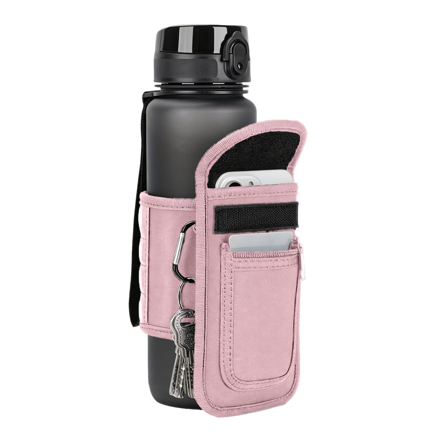 Cross-border fitness diving material magnetic cup sleeve, multi-functional portable outdoor sports heat-insulating non-slip insulated water bottle bag