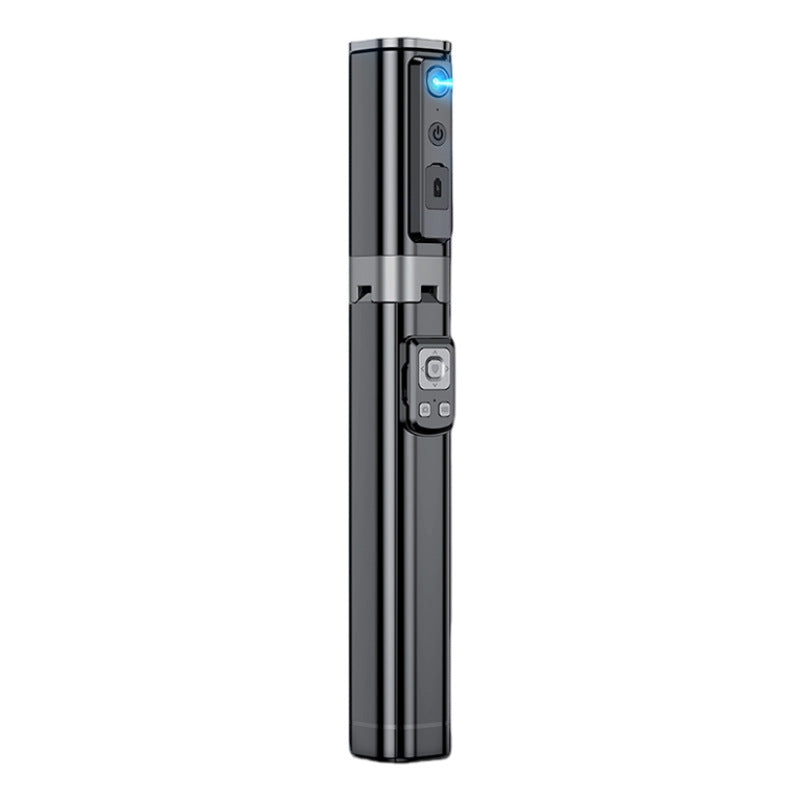 AI-powered intelligent face-tracking gimbal with Bluetooth integrated hidden selfie stick and floor-standing live streaming stand.