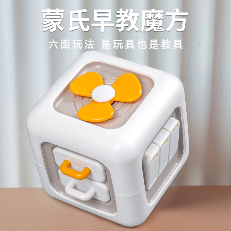 Multifunctional hexahedral Rubik's Cube finger busy ball baby sensory training children's educational toy Rubik's Cube moving music