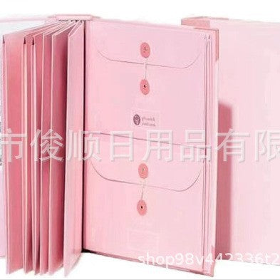 Cross-border In Case I Go Missing Binder Manila Pocket File Accordion Storage Folder