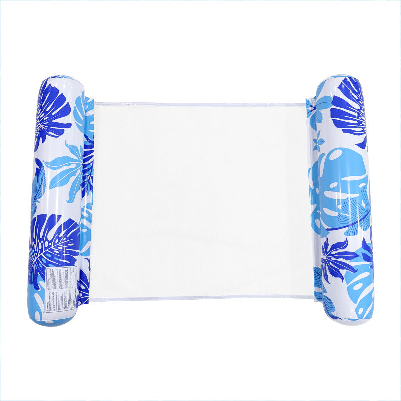 Cross-border spot swimming pool inflatable floating raft, foldable striped floating bed, water park hammock, single lounge chair floating raft