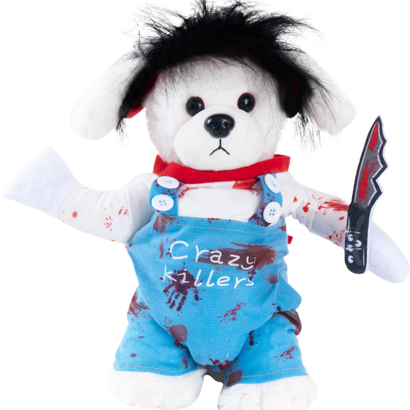 Cross-border pet clothes funny knife transformation costume pet puppy Halloween pet supplies dog clothes autumn