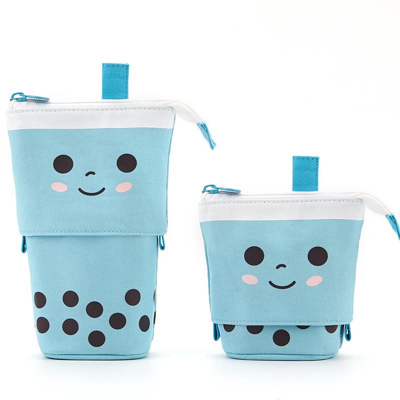 Cute, simple, stylish, multi-functional creative pen holder and pencil case, student stationery, variable drop-down canvas pencil case