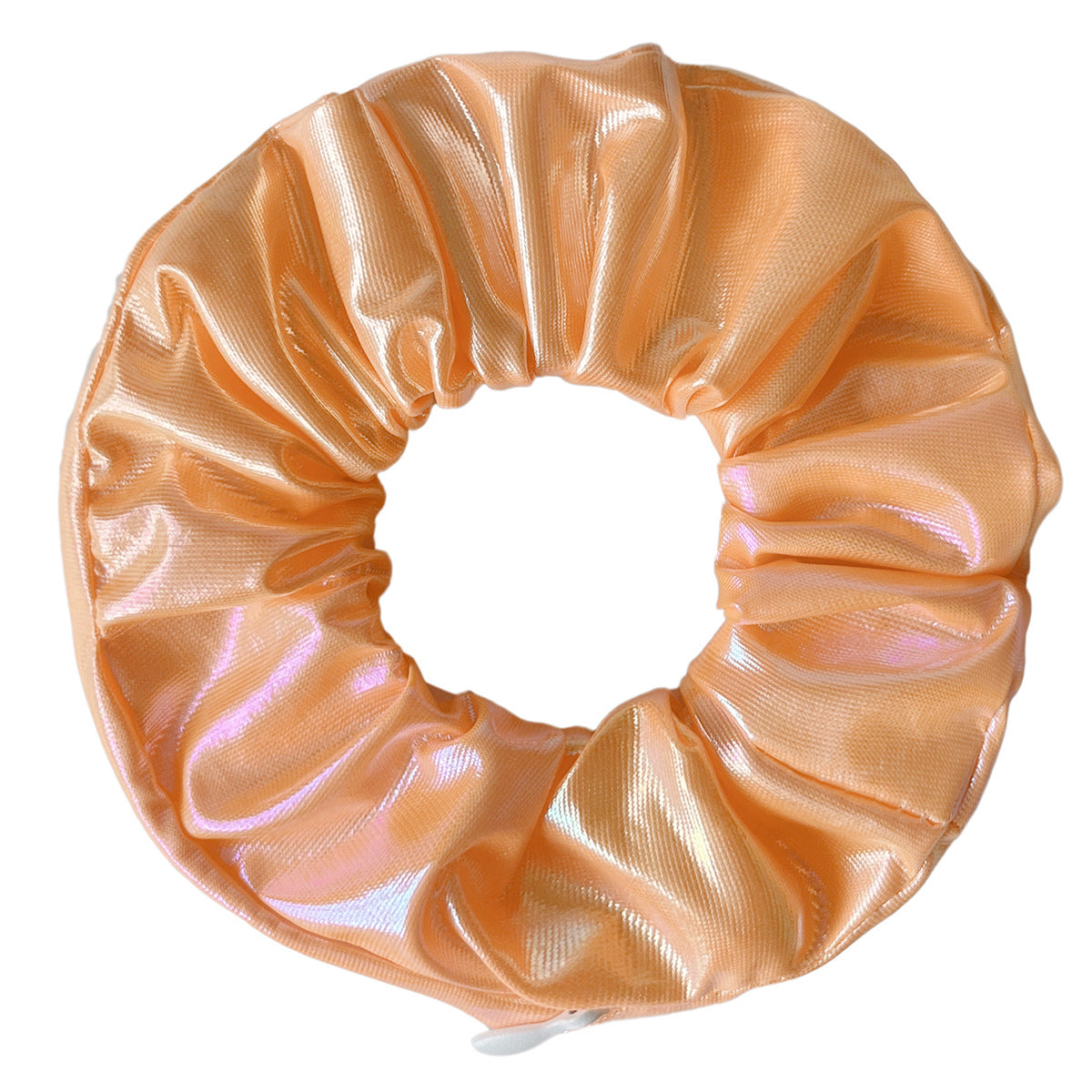 Vibrant Thick PU Invisible Zipper Scrunchie Hair Tie, Cross-border E-commerce, Amazon Zipper Hair Tie Wholesale, Hair Accessories