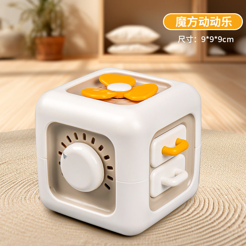 Multifunctional hexahedral Rubik's Cube finger busy ball baby sensory training children's educational toy Rubik's Cube moving music
